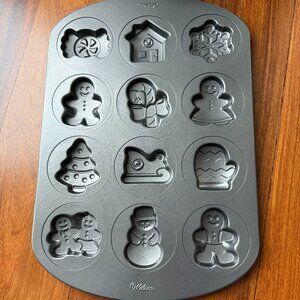 Wilton Christmas Winter Holiday Shapes Non-Stick Cookie Pan